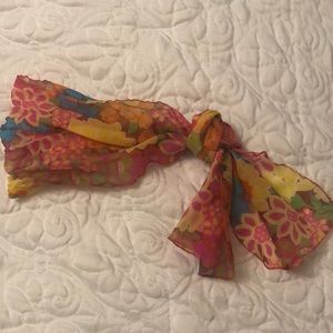 Vibrant Floral Neck Scarf Wrap